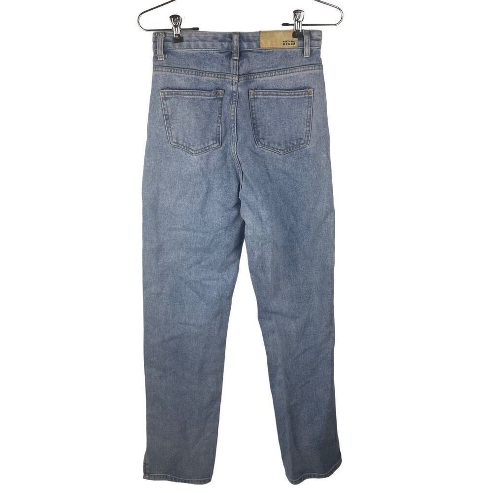 Nasty Gal High Rise Straight Leg Side Slit Jeans Size 6 Waist 26"‎